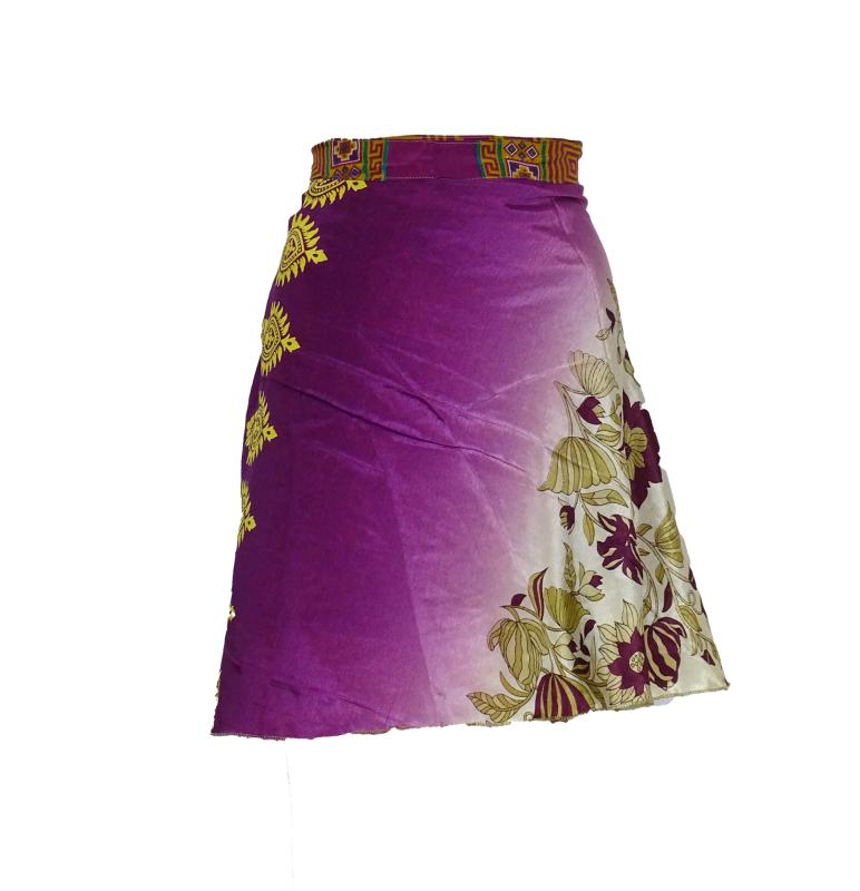 Sari Nederdel Kort Purple Shades - 
