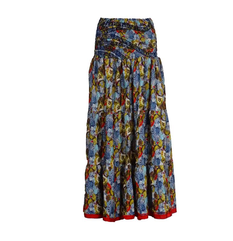 Lang Maxi Nederdel Colours n' Grey - 