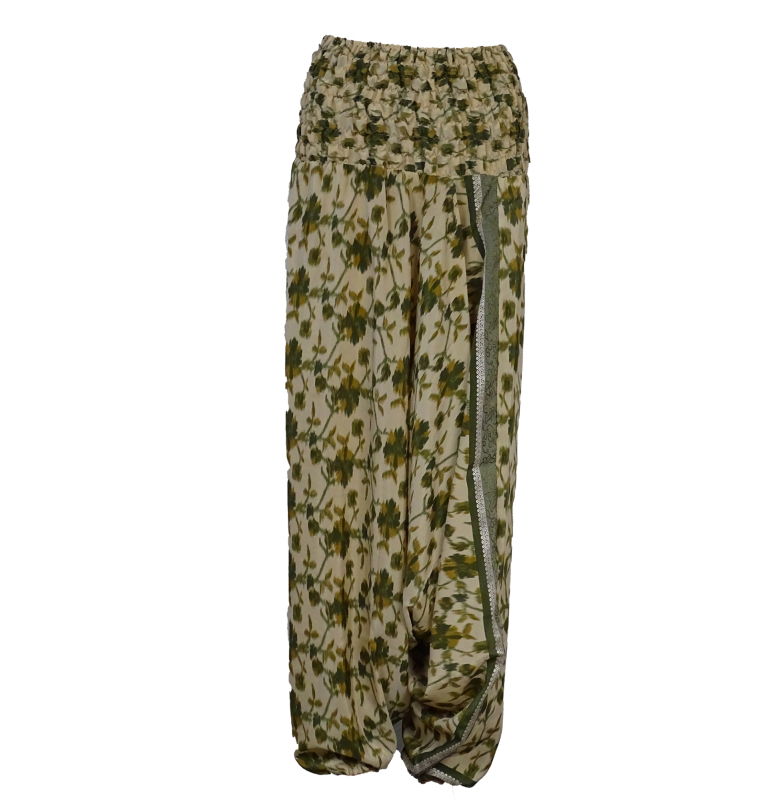 Billede af Haremsbukser Baggy Green n´ Beige