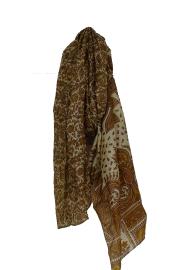 Silketørklæde Sarong Paisley Beige