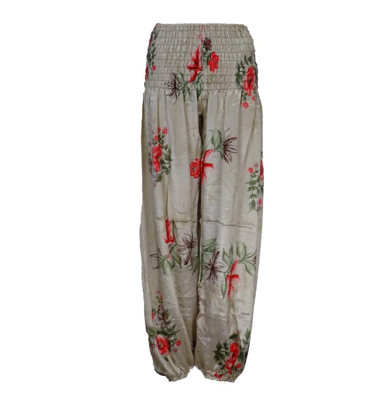 Haremsbukser Vintage Floral Cream - 