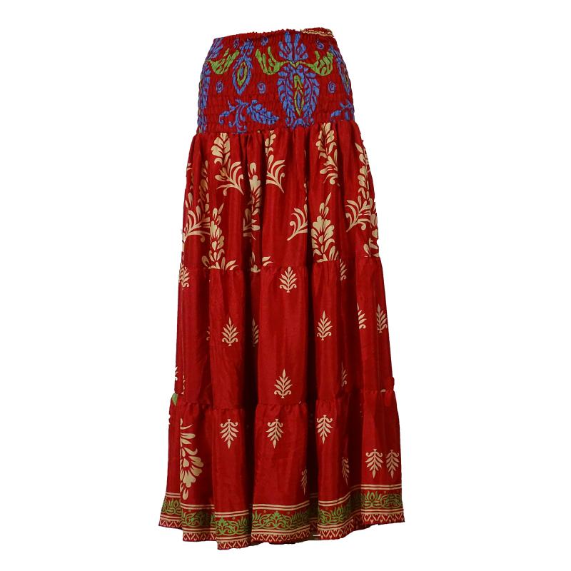 Lang Maxi Nederdel India Red - 