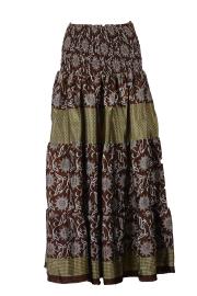Lang Maxi Nederdel Floral Brown