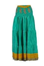Lang Maxi Nederdel Turquoise n' Yellow