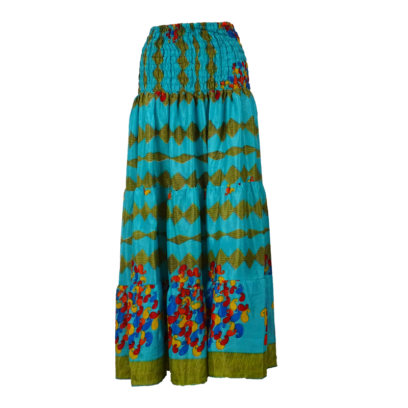 Maxi Nederdel Turquoise Colours