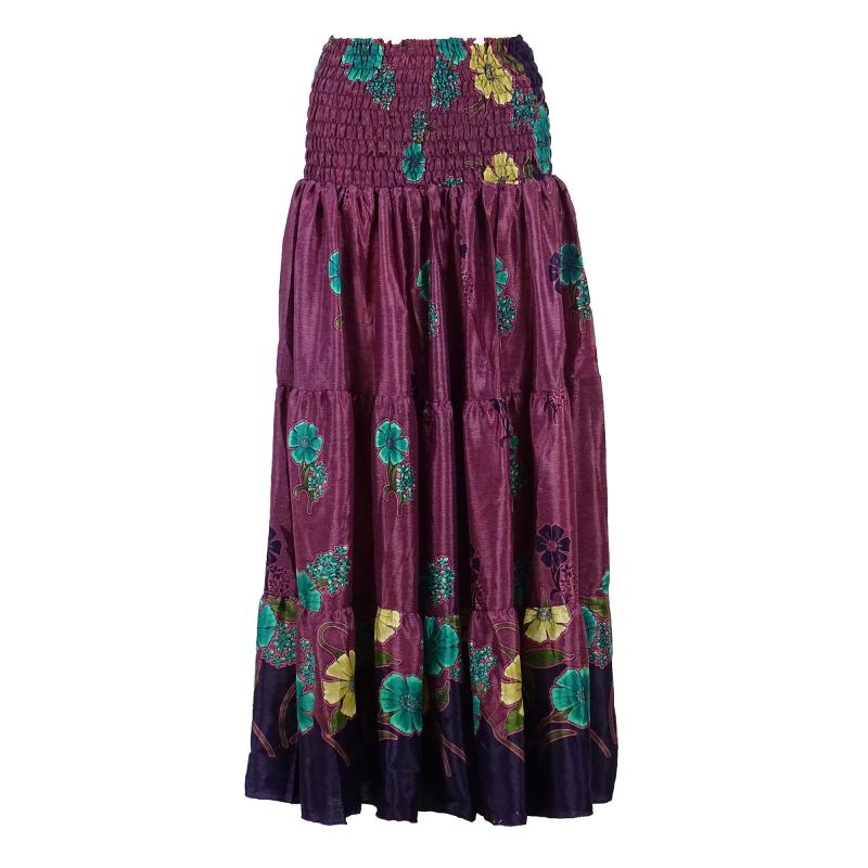 Maxi Nederdel Purple Flowers - 