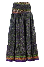 Lang Maxi Nederdel Purple n' Green