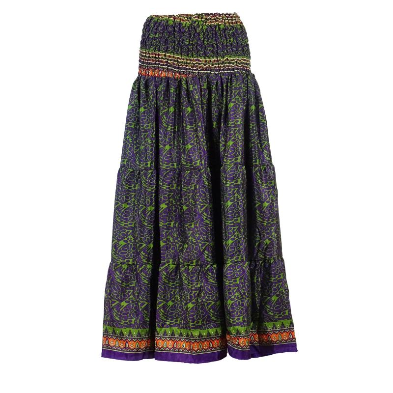 Lang Maxi Nederdel Purple n' Green - 