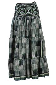 Lang Maxi Nederdel Grey n' Green