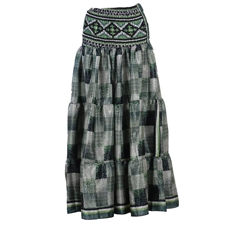 Lang Maxi Nederdel Grey n´ Green