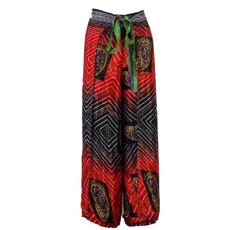Wrap Pants Red n' Beige - 