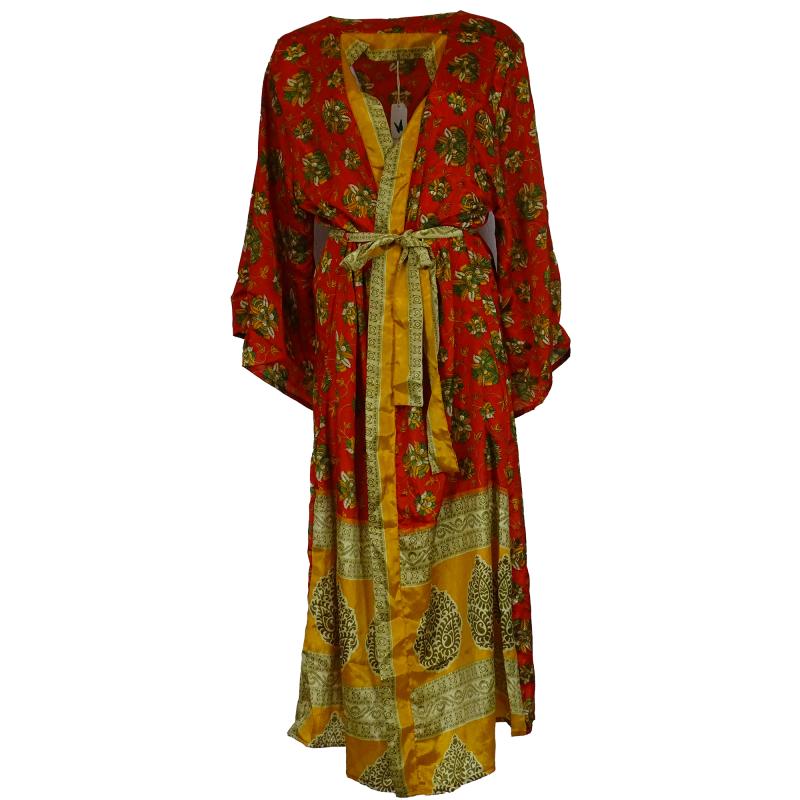 Boho Kimono Floral Red - 