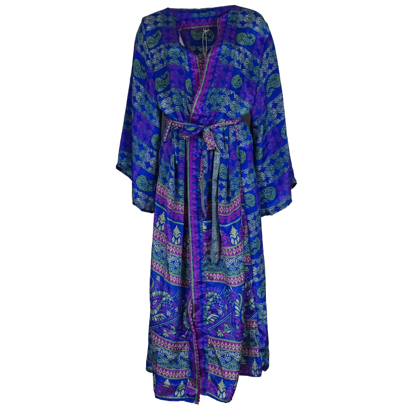 Billede af Boho Kimono Vibrant Blue
