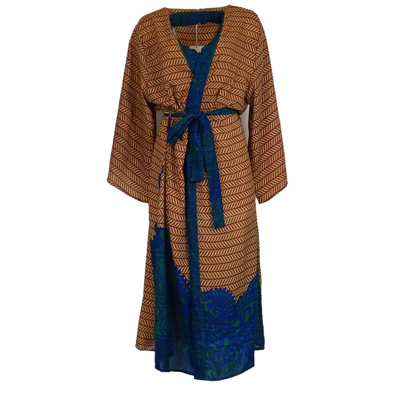Boho Kimono Rust n' Blue - 