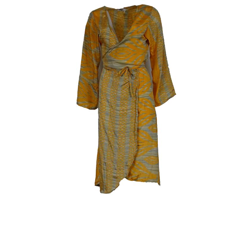 Mandara Wrap Kjole Golden Beige - 