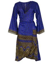 Mandara Wrap Kjole Purple n' Beige