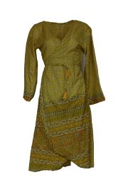 Mandara Wrap Kjole Dusty Yellow