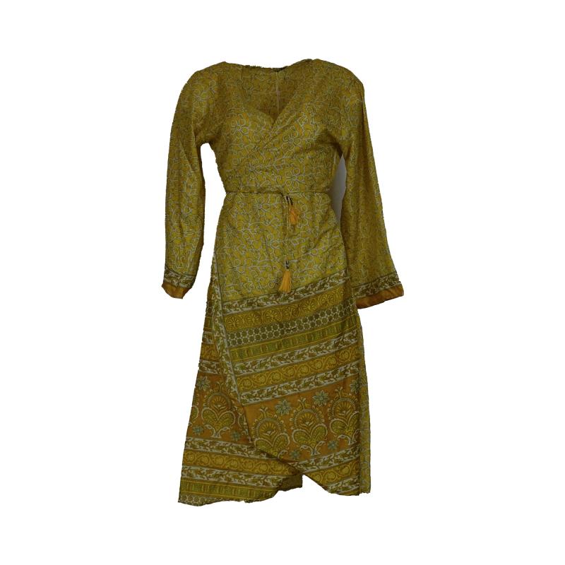 Mandara Wrap Kjole Dusty Yellow - 