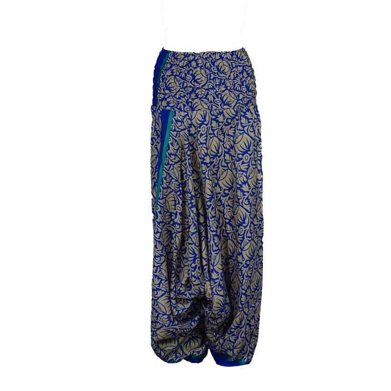 Haremsbukser Baggy Blue n' Beige - 