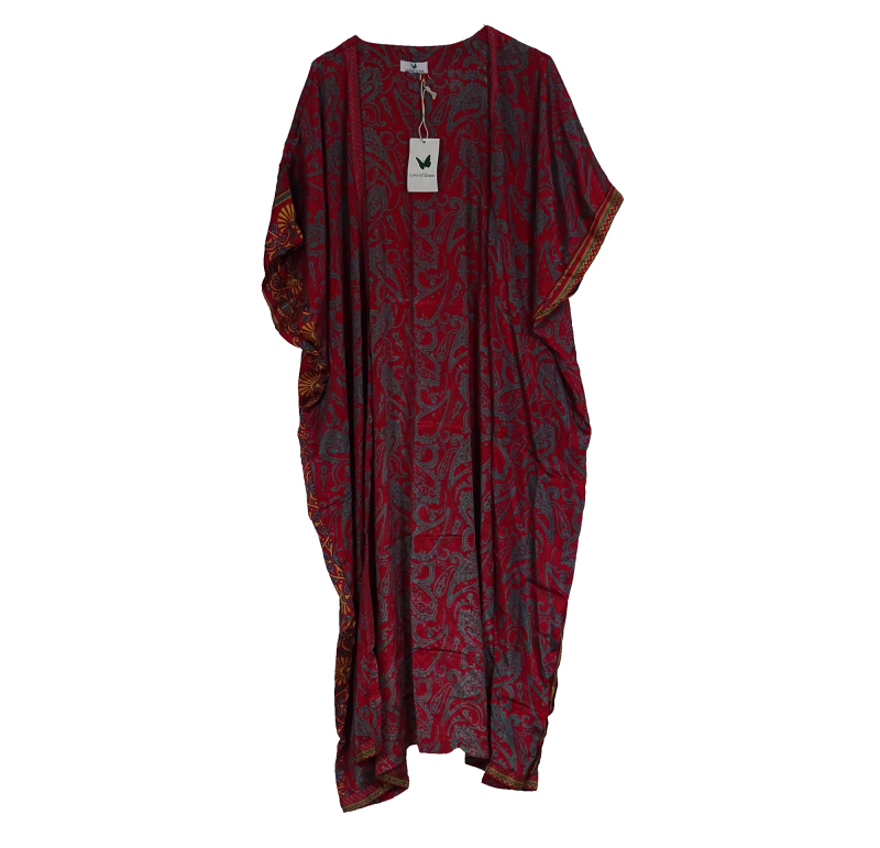 Billede af Chaya Kimono Throw Fuchsia Grey