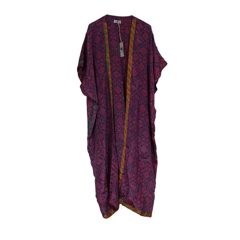 Chaya Kimono Throw Pink n' Grey - 