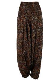 Haremsbukser Baggy Dark Flowers