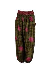 Haremsbukser Pocket Pink n' Brown