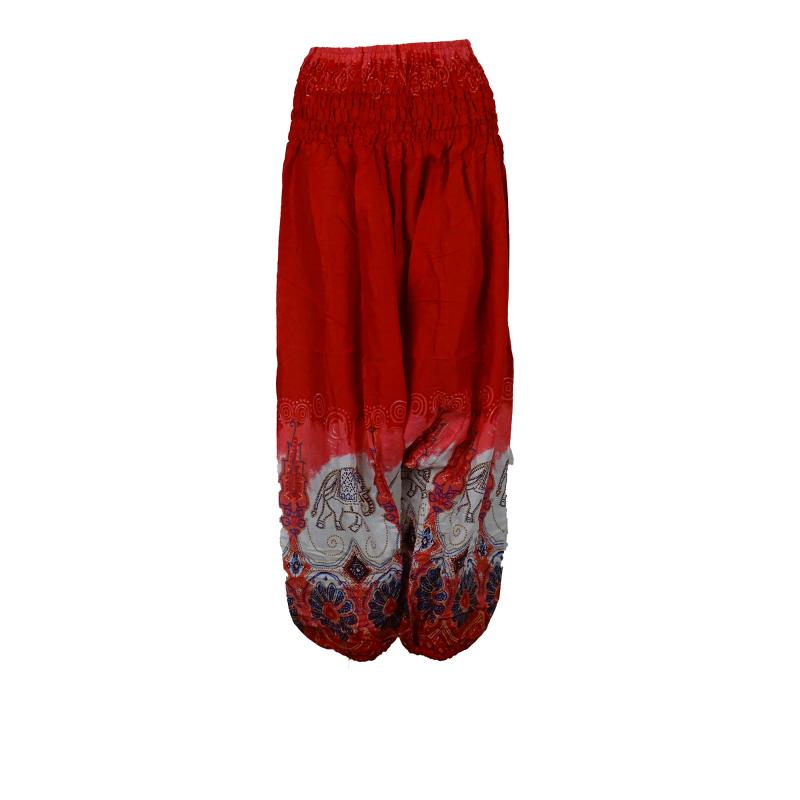 Thai Baggy Haremsbukser Red Elephant  - 