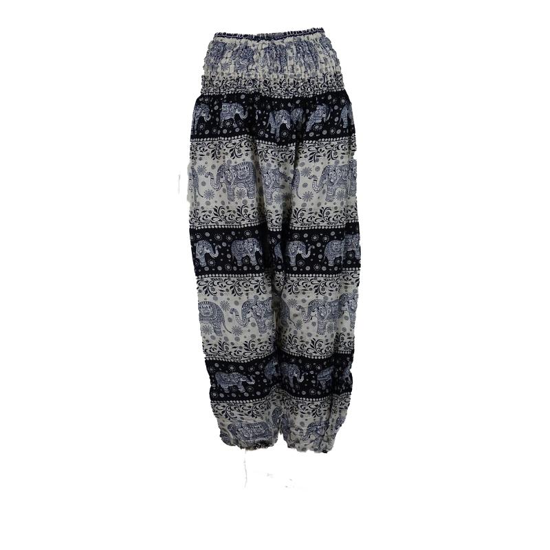 Thai Baggy Haremsbukser Elephant Black - 