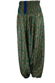 Haremsbukser Baggy Dusty Green