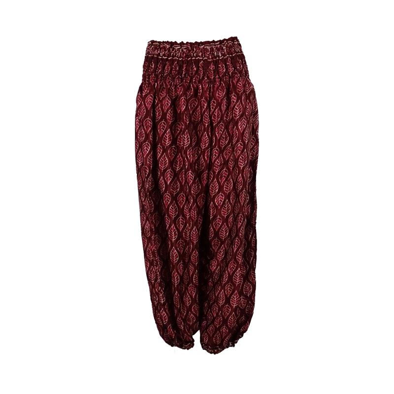 Haremsbukser Pocket Leafy Red - 