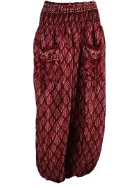 Haremsbukser Pocket Leafy Red