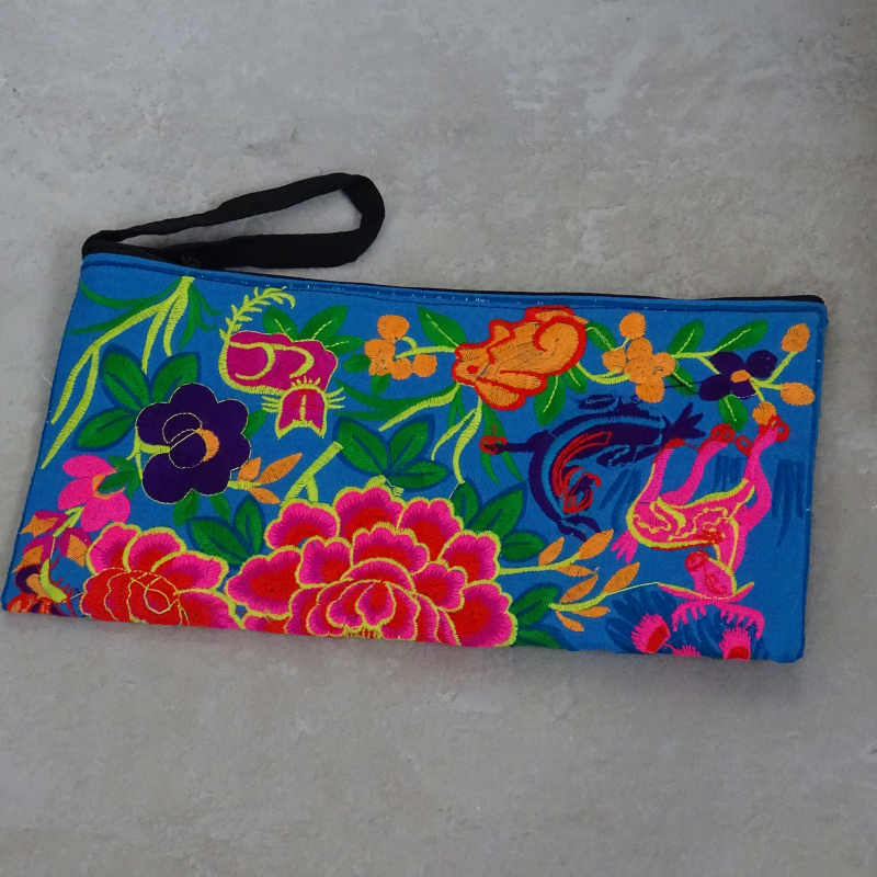 Hmong Hill Clutch Taske Turkis