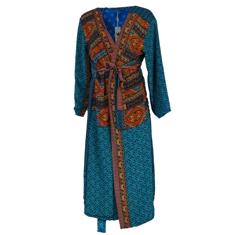 Vintage Kimono - Rust n' Blue - 