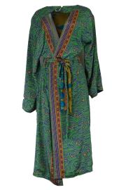 Vintage Kimono - Colourful Green