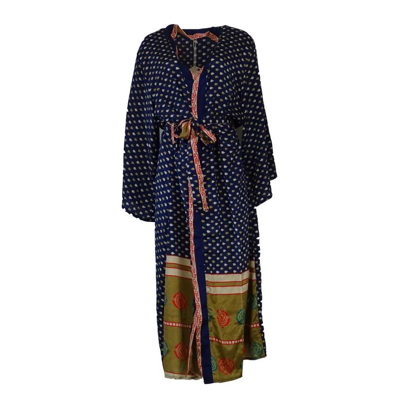 Boho Kimono Navy Beige - 
