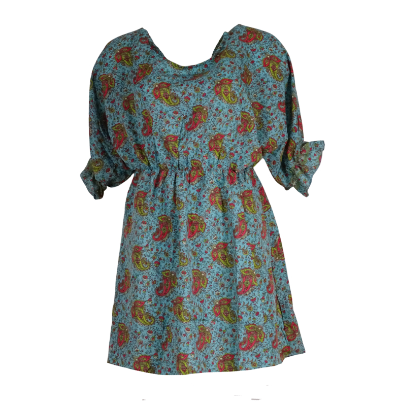 Sari Sundari Bluse Paisley Blue