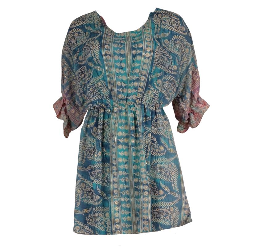 Sari Sundari Bluse Dusty Blue - 