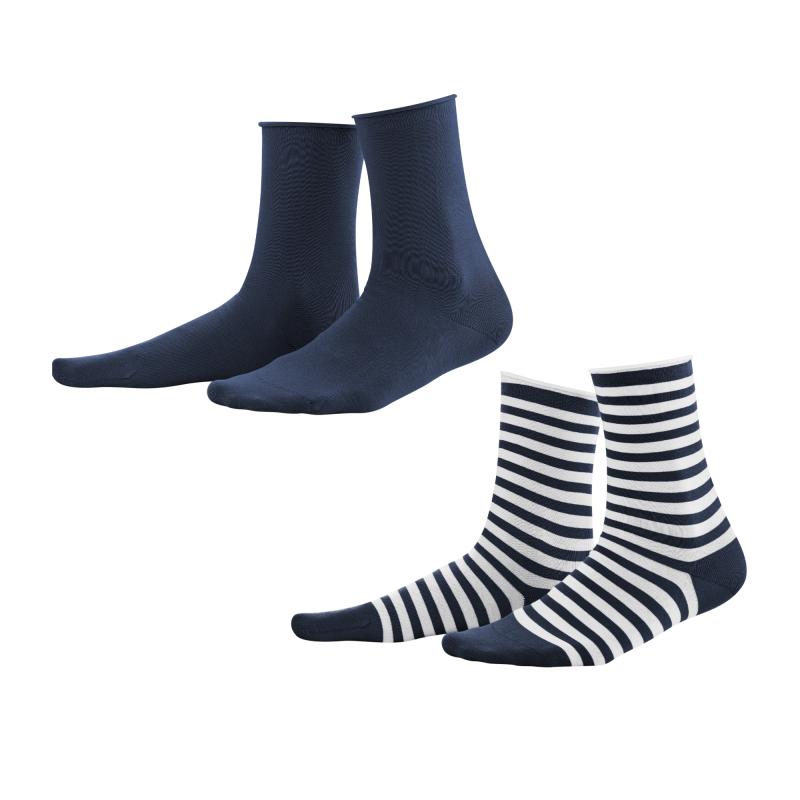 Alexis Strømper Navy 2-pak   - 