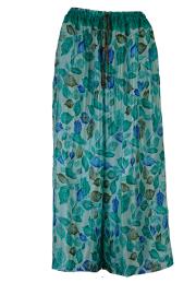 Boho Bukser med Vidde Turquoise Leaves