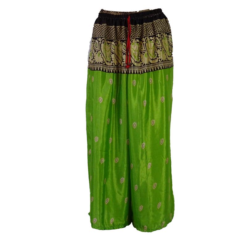 Boho Bukser med Vidde India Green - 