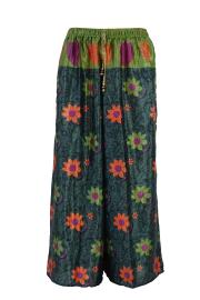 Boho Bukser med Vidde Floral Grey