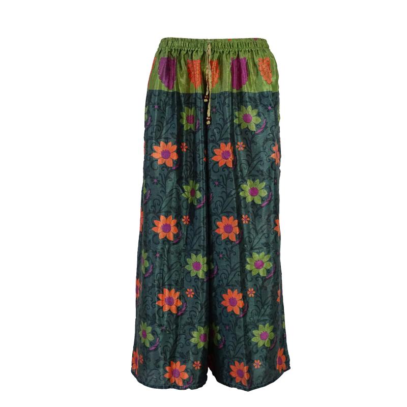 Boho Bukser med Vidde Floral Grey - 