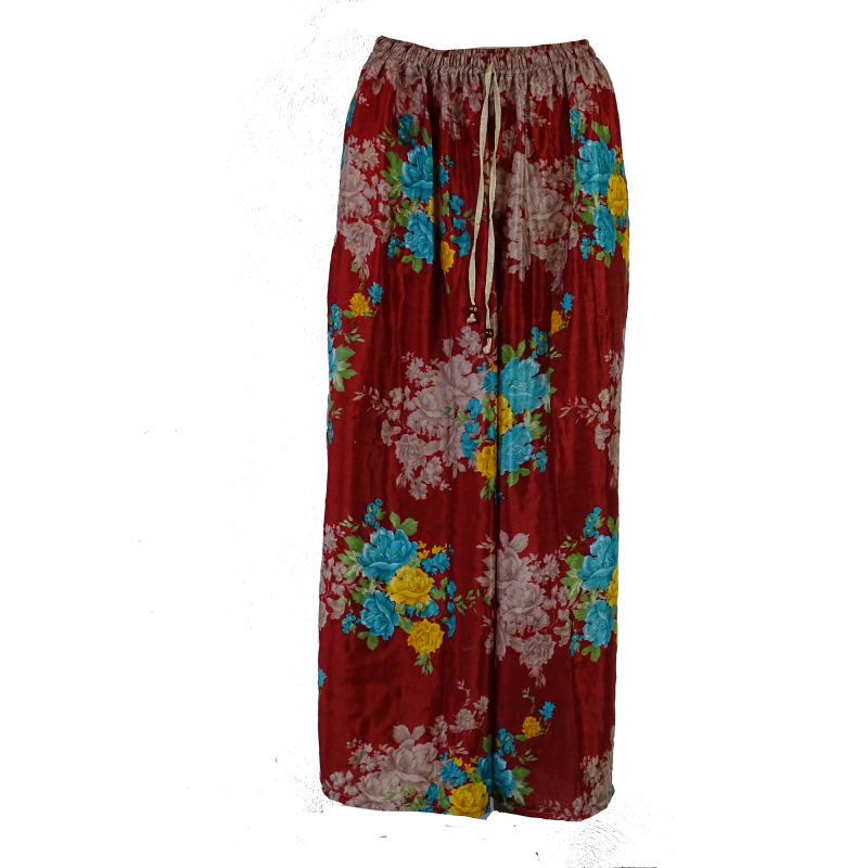 Boho Bukser med Vidde Floral Red