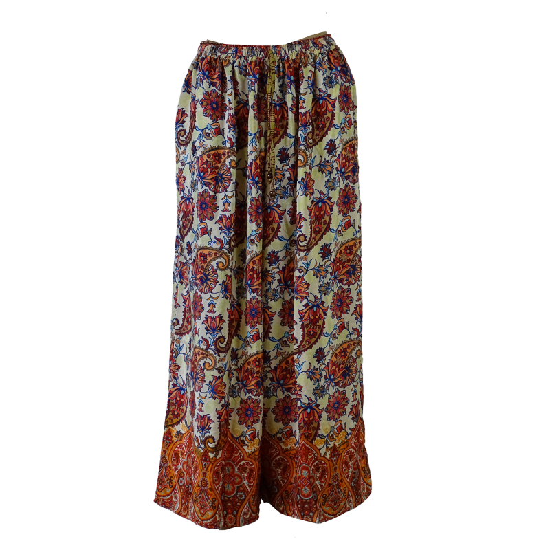Boho Bukser med Vidde Paisley Flowers