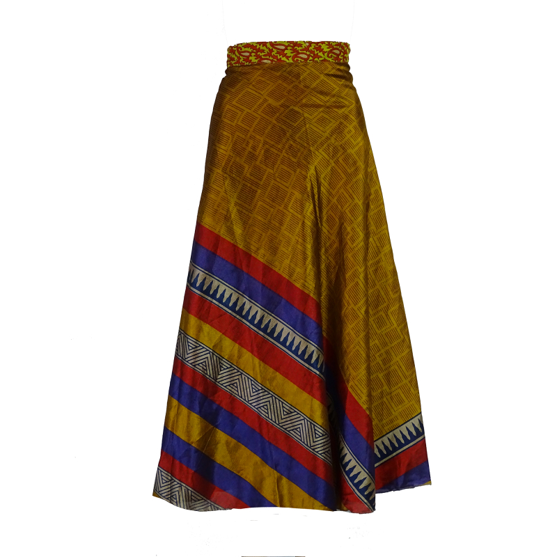 Lang slå-om Nederdel Indian Shades