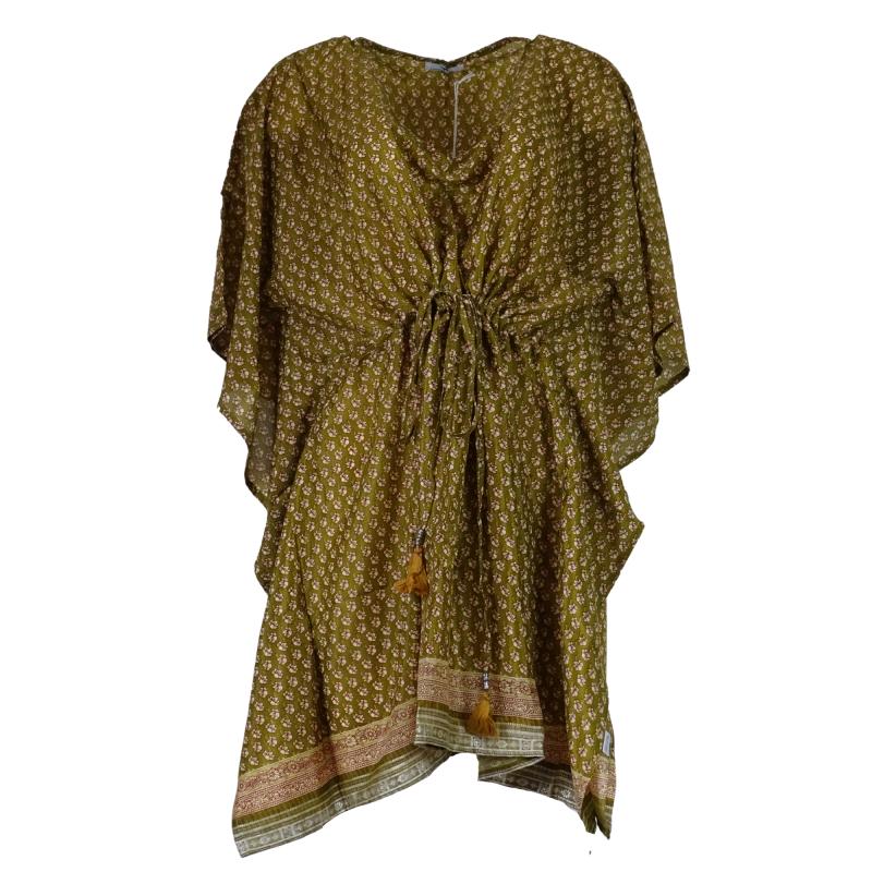 Kaftan Olive Flowers - 