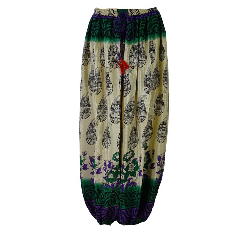 Boho Haremsbukser Classic Purple n' Green - 