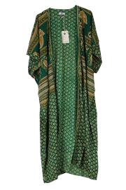 Chaya Kimono Throw Green n' Beige