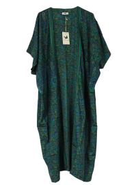 Chaya Kimono Throw Paisley Green